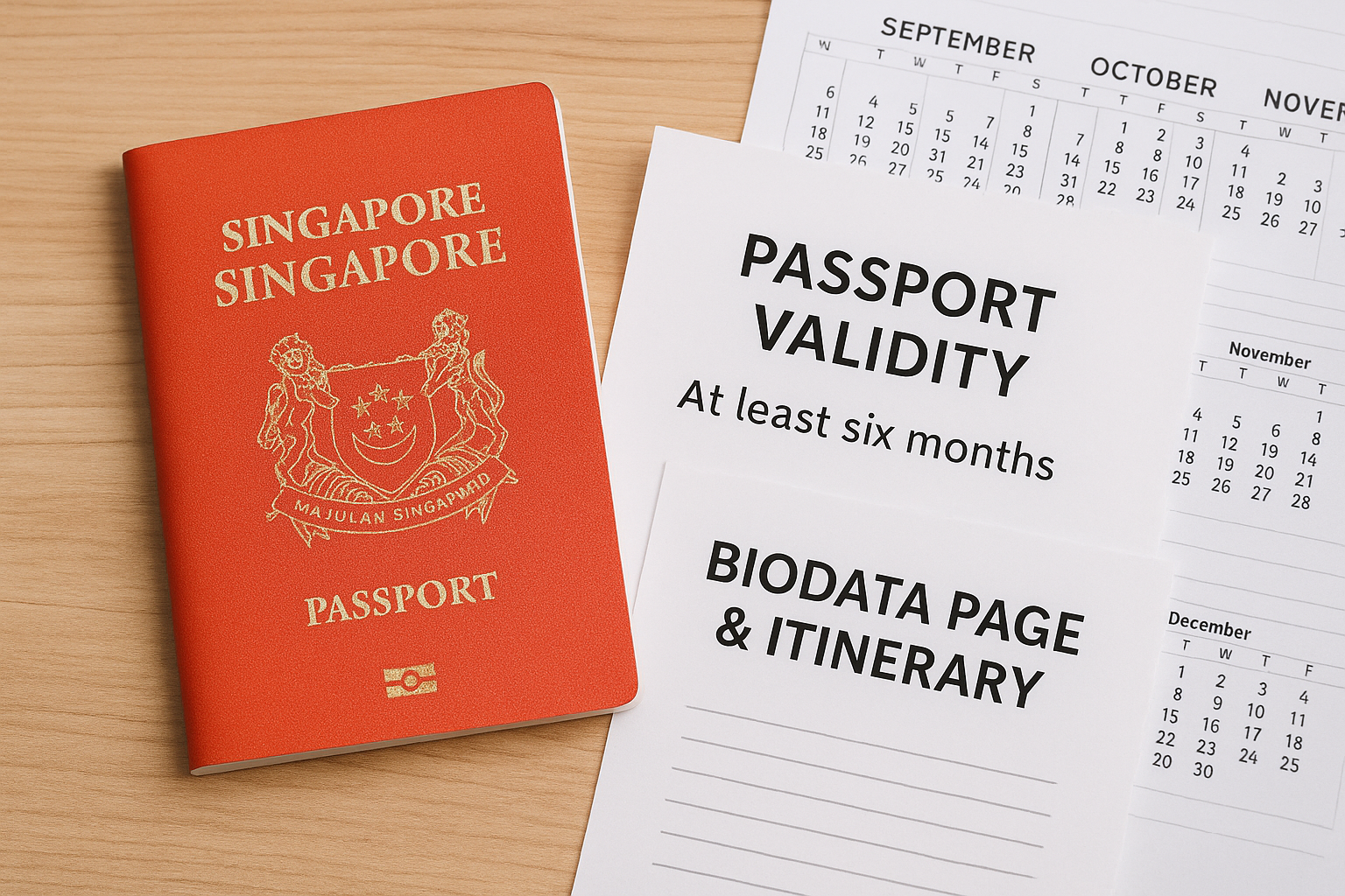 Singapore passport validity check required for visa-free entry into China for up to 30 days.