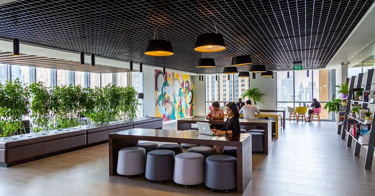 coworking space Dubai modern desk